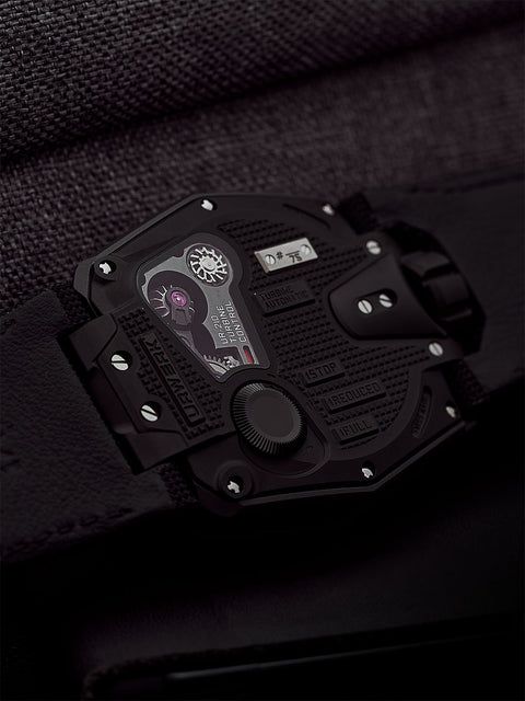 Explore the URWERK UR-210 Clou de Paris, a rare reference with textured guilloché case, satellite hours, and retrograde minutes. Fully inspected and certified.