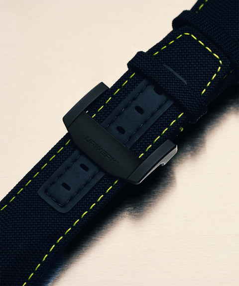 URWERK deployment buckle finish and construction detail.