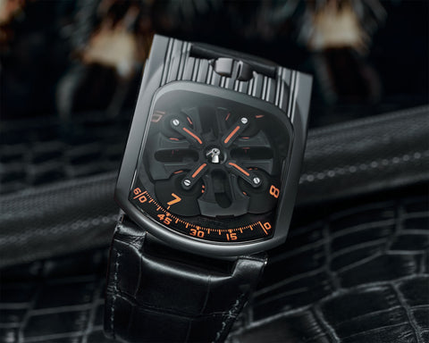 URWERK UR-103T Mexican Fireleg collector watch with rare finish.